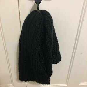 Black knit infinity scarf